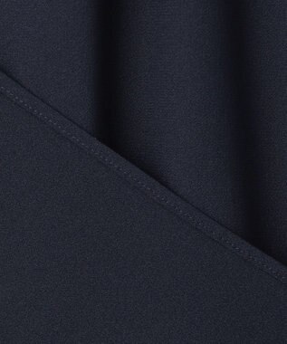 23区 L 【洗える】ジョーゼット フリル ブラウス ネイビー系