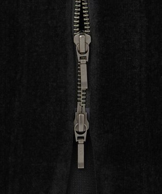 ICB L 【洗える】コットンシェニール ジレワンピース ブラック系