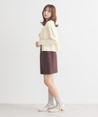 earth music&ecology コンパクトカーディガン Ivory