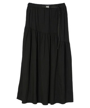 CRAFT STANDARD BOUTIQUE ガチャベルトティアードスカート Black