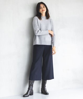 J.PRESS LADIES 【洗える】CASHBIT NEO ハイネックニット ライトグレー系