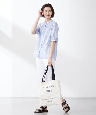J.PRESS LADIES 【洗える】BASIC STRETCH DENIM ストレート パンツ ホワイト系