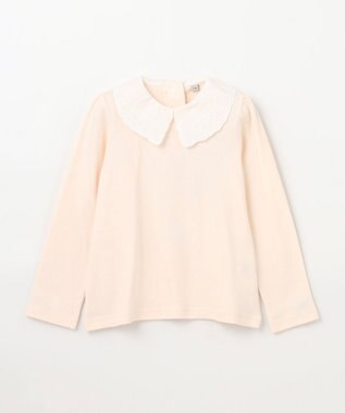 ANY KIDS 襟 刺繍 カットソー エクリュ