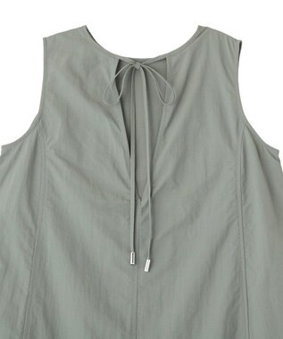AMERICAN HOLIC 【2点セット】ナイロンAラインワンピース+キャミソール Grayish Khaki