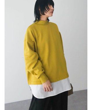 Green Parks 裏起毛ドッキングチュニック Yellow