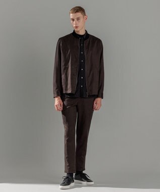 JOSEPH HOMME ウールジャージーウォッシャブル　モックネックカットソー ブラック系