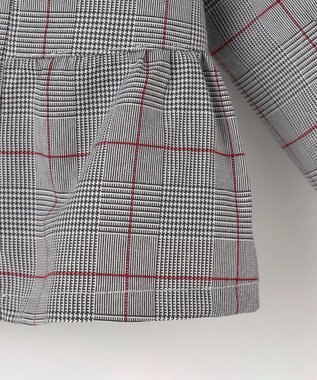 組曲 KIDS 【110-140㎝】グレンチェックジャケット＆プリーツワンピース セット ネイビー×チェック系