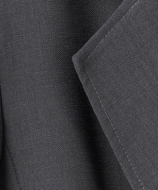 GRACE CONTINENTAL 麻調バックギャザージャケット グレー