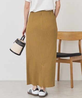 AMERICAN HOLIC 針抜きリブタイトスカート Camel