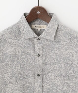 JOSEPH ABBOUD MOUNTAIN 【SPACE／UNISEX】オーバーペイズリー シャツ グレー系6