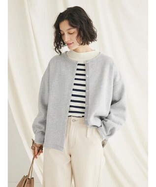 CRAFT STANDARD BOUTIQUE 裏起毛リングドットカーディガン