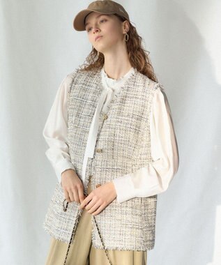 23区 【先行予約】GIOLICAツイード フォルム ジレ