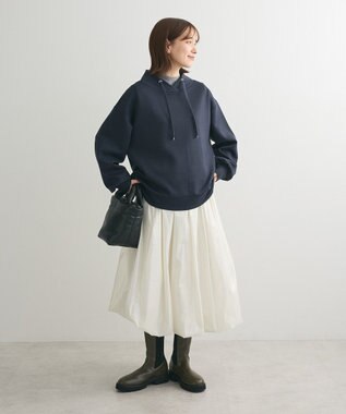 Green Parks ダンボール抜け襟プルオーバー Dark Navy