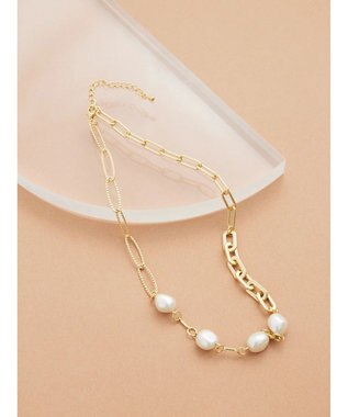 Green Parks ・ＨＡＬＦ　ＴＩＭＥ　チェーン×パールネックレス