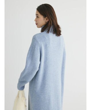 Green Parks タートルニットワンピース Sax