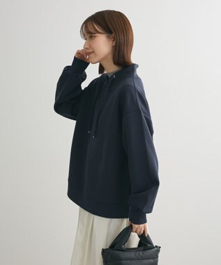 Green Parks ダンボール抜け襟プルオーバー Dark Navy