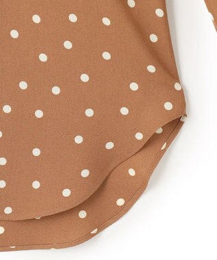 BEIGE， VIGNON / ドットブラウス Camel ×Ecru