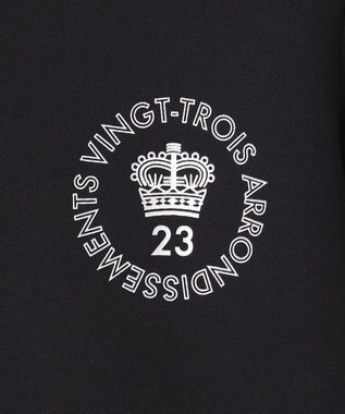 23区GOLF ファン多数の名品トップス 【WOMEN】ストレッチ裏フリース モックネックシャツ ブラック系