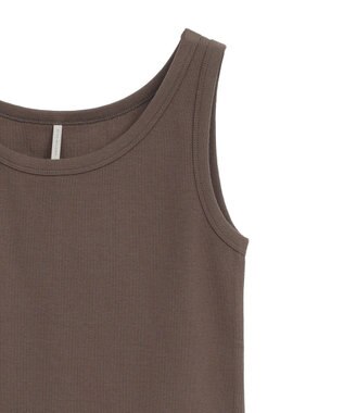 AMERICAN HOLIC 抗菌防臭テレコタンクトップ Mocha