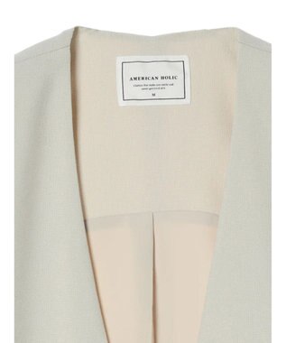 AMERICAN HOLIC 丈違いニュアンスベスト Light Beige