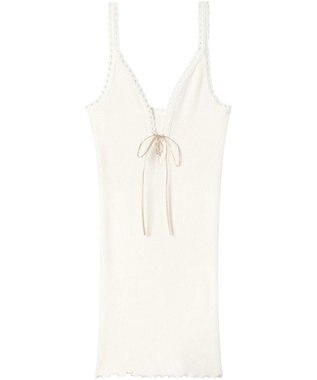 AMPHI あったかインナー 薄手 リブ素材 キャミソール UWF160 アンフィ／ワコール アイボリー