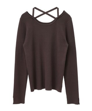 earth music&ecology ホルターネックプルオーバー Brown