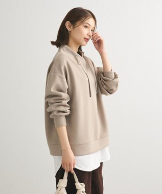 Green Parks ダンボール抜け襟プルオーバー Dark Navy