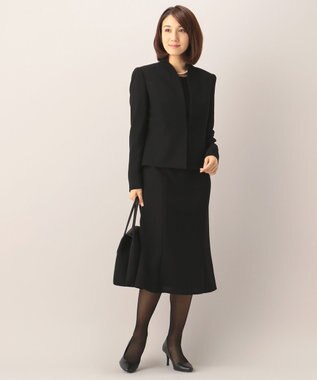 自由区 FORMAL 【前開きワンピース】ネルファータリンググログラン ジャケット+ワンピース ブラック系