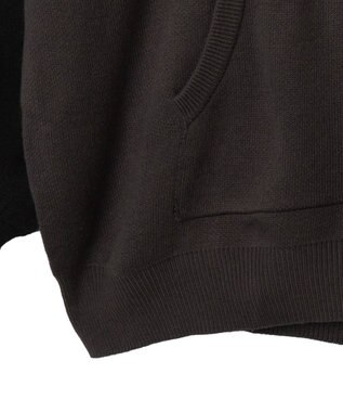 WEGO グラフィックニットパーカー ブラック