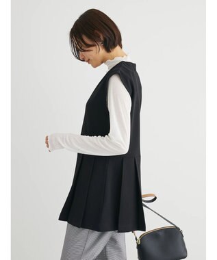Green Parks ・Ｐｅｔｉｔ　Ｆｌｅｕｒ　サイドプリーツベスト Black