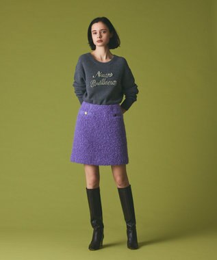 GRACE CONTINENTAL リングウールミニスカート