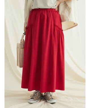 CRAFT STANDARD BOUTIQUE サイドフリルギャザースカート Red