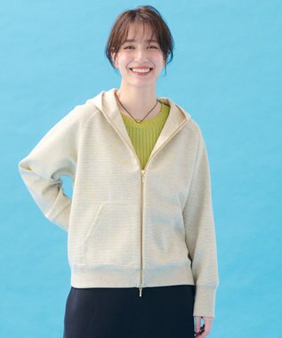 ANY 【洗濯機可/UVケア】ダブルジップパーカー トップゴールドラメ