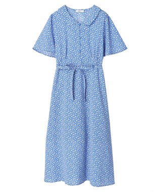 earth music&ecology ちょっとレトロなワンピース Blue