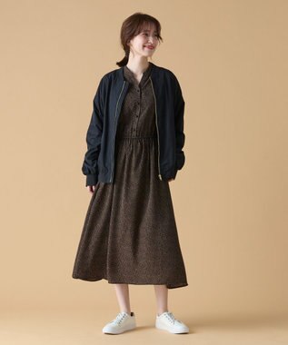 ANY 【洗濯機可能/撥水】MA-1 ギャザーブルゾン ブラック