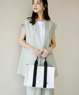 TOPKAPI 【Breath TOPKAPI】NEO CANVAS ネオキャンバス カラーハンドル トートバッグ ホワイト