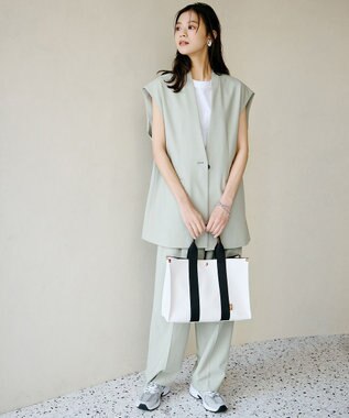 TOPKAPI 【Breath TOPKAPI】NEO CANVAS ネオキャンバス カラーハンドル トートバッグ ホワイト