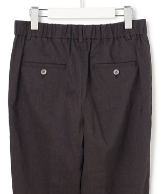 23区 【先行予約/CanCam掲載】リネンレーヨンストレッチ テーパード パンツ ダークブラウン系