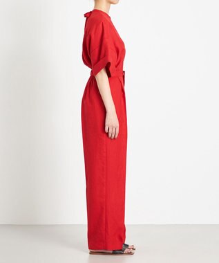 NAVE 【ReNAVE　洗える】スラブツイルブラウス レッド系