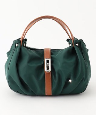 LA BAGAGERIE タックラウンド2WAYミニバッグ ダークグリーン