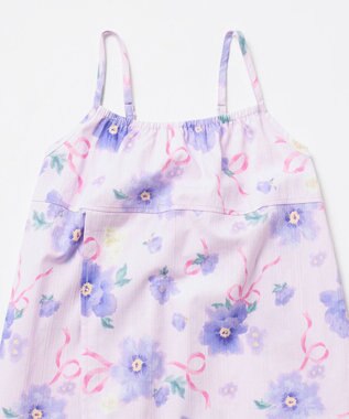 ANY KIDS 【洗濯機可能/簡単着付け】2WAY セパレート浴衣セット ラベンダー×花柄