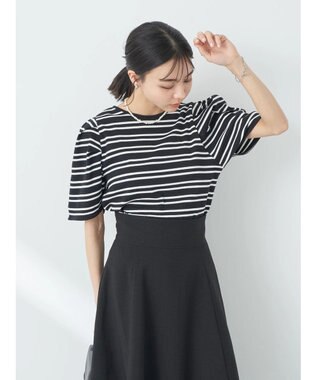 earth music&ecology パワーショルダーリブプルオーバー Border