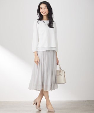 ANY SIS 【洗える】レイヤードヘム ブラウス オフ