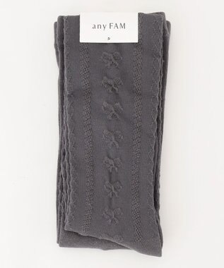 ANY KIDS タイツ（フロートリボン） チャコール