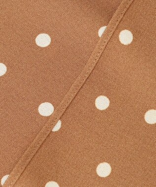 BEIGE， VIGNON / ドットブラウス Camel ×Ecru