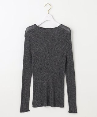 ANY SIS 【洗える】ラメシアーリブ ニット ブラック