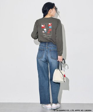 ANY 【ハローキティ×ANY】ロゴTシャツ チャコールロゴ