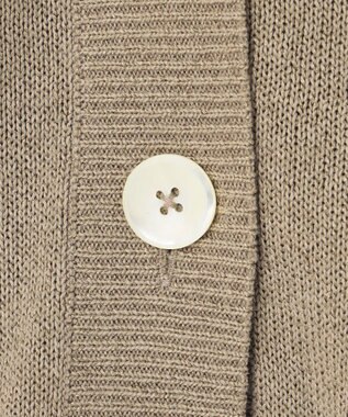 自由区 L 【洗える】ペーパーブレンド カーディガン ベージュ系