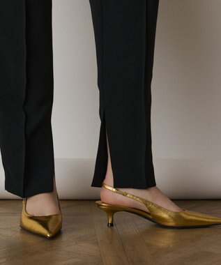 GRACE CONTINENTAL インサイドスリットスリムパンツ ブラック