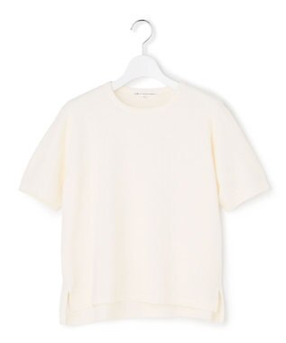 23区 コットンナイロンミニブークレ ニットT アイボリー系